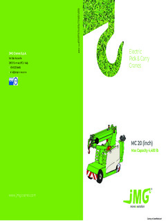 JMG Cranes MC 20 Specifications