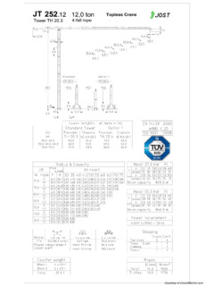 JOST JT 252.12 Specifications