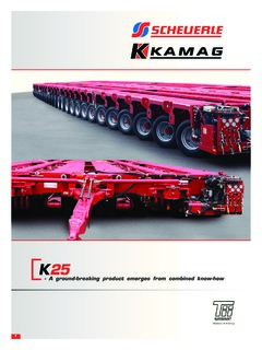 Kamag K25 Specifications