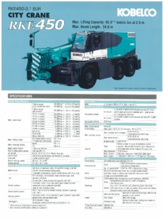 Kobelco RKE450-3.1 Specifications