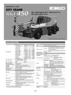 Kobelco RKE450-3.1 Specifications
