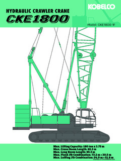 Kobelco CKE1800-1F Specifications