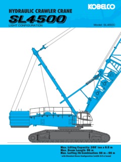 Kobelco SL4500 Specifications