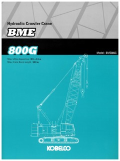 Kobelco BME800G Specifications