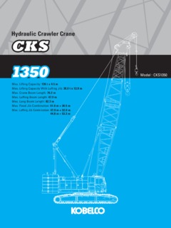 Kobelco CKS1350 Specifications
