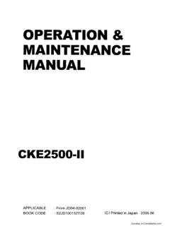 Kobelco CKE2500-2 Specifications
