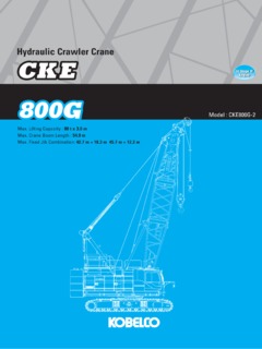 Kobelco CKE800G-2 Specifications