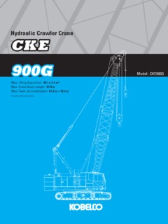Kobelco CKE900G Specifications