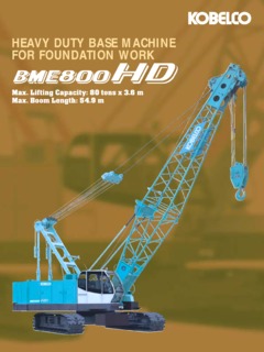 Kobelco BME800HD Specifications