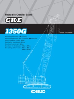 Kobelco CKE1350G Specifications