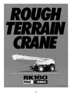 Kobelco RK160 Specifications