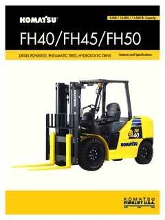 Komatsu FH50 Specifications