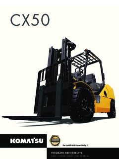 Komatsu CX50 Specifications