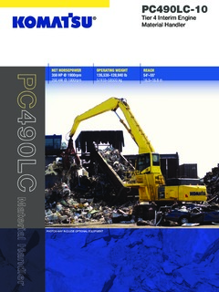 Komatsu PC490LC-10 MH Specifications