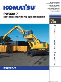 Komatsu PW220-7 Specifications
