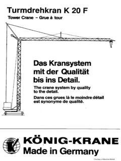 Konig-Krane K 20 F Specifications