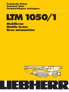Liebherr LTM 1050/1 Specifications