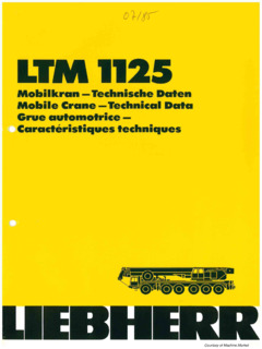 Liebherr LTM 1125 Specifications