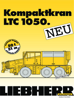 Liebherr LTC 1050 Specifications