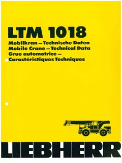 Liebherr LTM 1018 Specifications