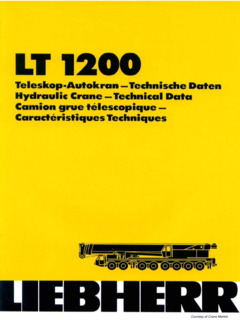 Liebherr LT 1200 Specifications
