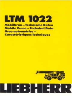 Liebherr LTM 1022 Specifications