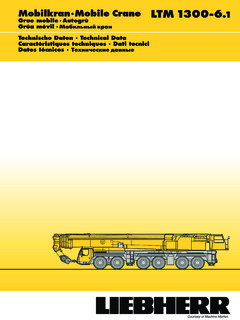 Liebherr LTM 1300-6.1 Specifications