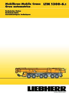 Liebherr LTM 1300-6.1 Specifications