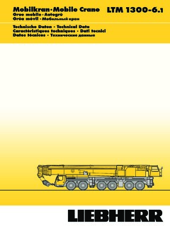 Liebherr LTM 1300-6.1 Specifications