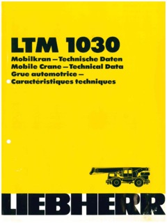 Liebherr LTM 1030 Specifications