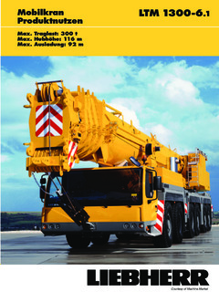 Liebherr LTM 1300-6.1 Specifications