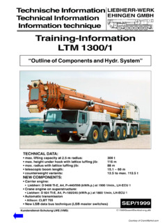 Liebherr LTM 1300/1 Specifications