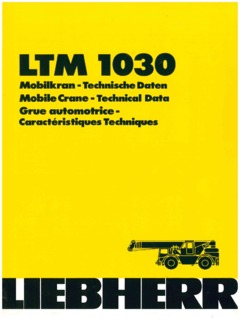 Liebherr LTM 1030 Specifications