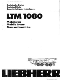 Liebherr LTM 1080 Specifications