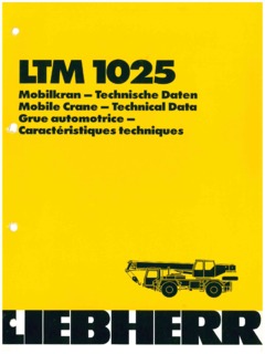 Liebherr LTM 1025 Specifications