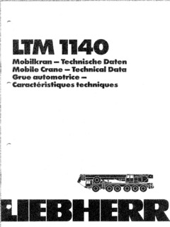 Liebherr LTM 1140 Specifications