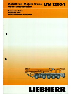 Liebherr LTM 1200/1 Specifications
