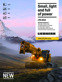Liebherr LTR 1040 Specifications