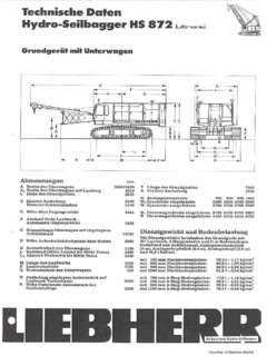 Liebherr HS 872 HD Specifications