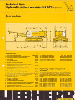 Liebherr HS 872 HD Specifications