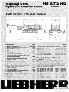 Liebherr HS 872 HD Specifications
