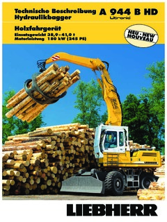 Liebherr A 944 B HD Litronic Specifications