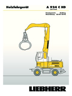 Liebherr A 924 C HD Litronic Specifications