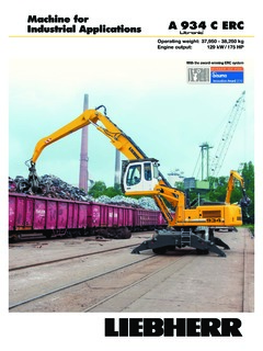 Liebherr A 934 C ERC Litronic Specifications