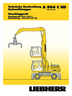 Liebherr A 904 C HD Litronic Specifications