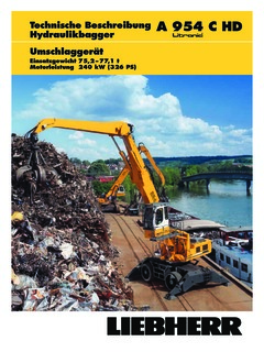 Liebherr A 954 C HD Litronic Specifications