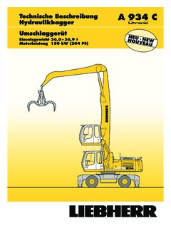 Liebherr A 924 C Litronic Specifications