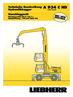 Liebherr A 934 C HD Litronic Specifications