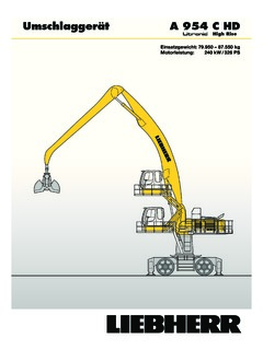 Liebherr A 954 C HD High Rise Litronic Specifications
