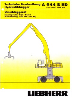 Liebherr A 944 B HD Litronic High Rise Specifications